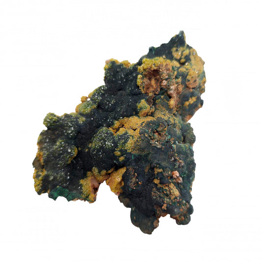 Pyromorphite on Malachite, RARE, Browns Open Pit, Rum Jungle, Northern Territory Australia (ws1)