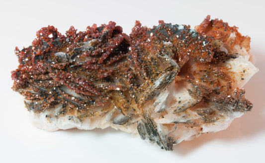 Vanadinite and Barite, Goethite, Mibladen, Midelt, Morocco (16)