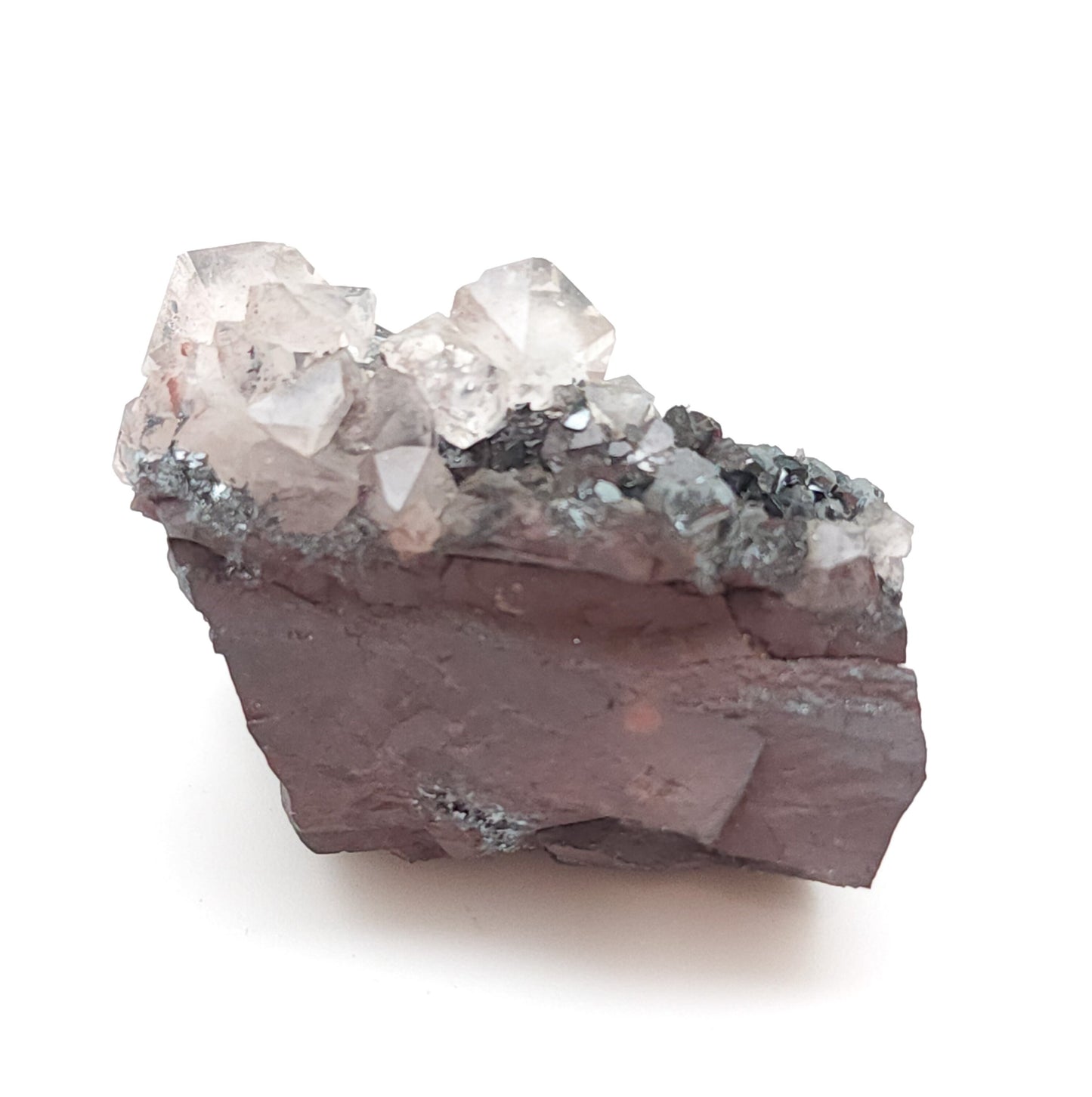 Quartz on Hematite, RARE, Florence Mine, Egremont, West Cumberland Iron Field, Cumberland, Cumbria, England, Europe