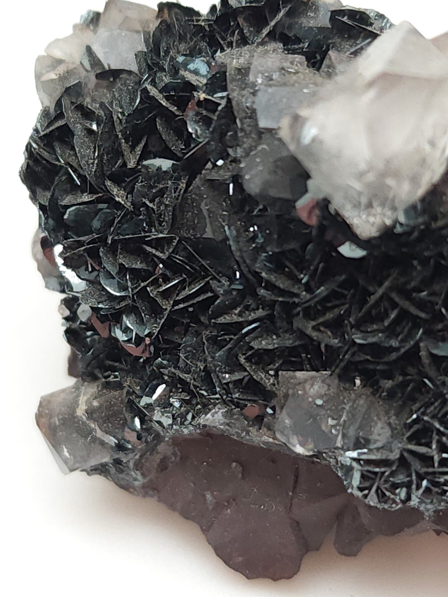 Quartz on Hematite, RARE, Florence Mine, Egremont, West Cumberland Iron Field, Cumberland, Cumbria, England, Europe