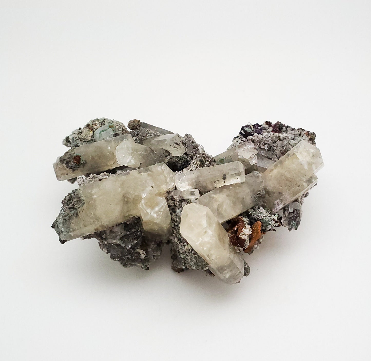 Chalcopyrite with Hexagonal Calcite, Sweetwater Mine, Reynolds County, Missouri (23)