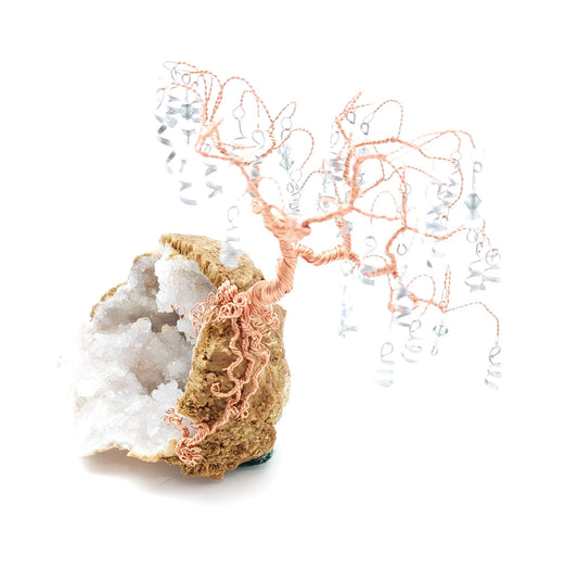 Druze Quartz Geode Tree, Decoration, Morocco (L)