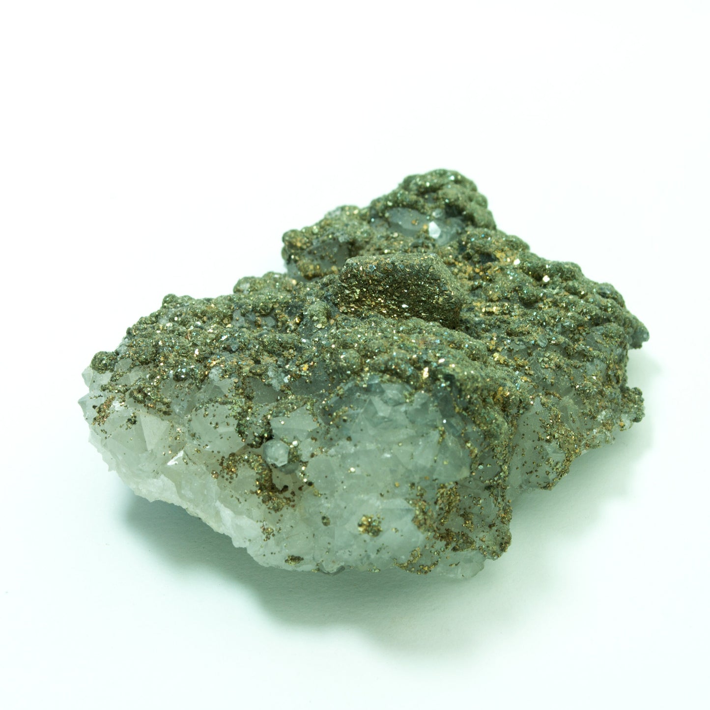 Pyrite on Quartz, El Hammam Mine (El Hamman Mine), Morocco (42)