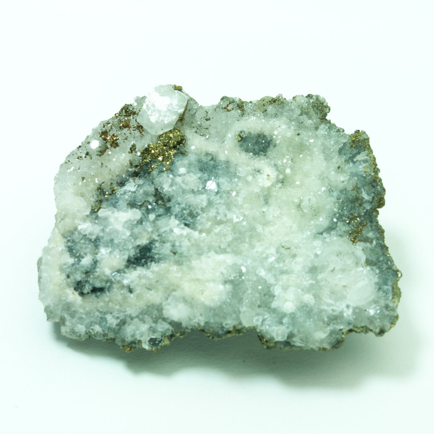 Pyrite on Quartz, El Hammam Mine (El Hamman Mine), Morocco (42)