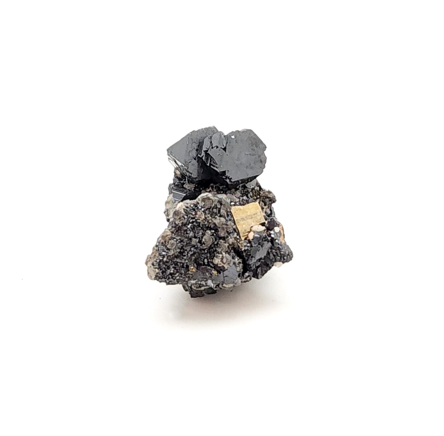 Sphalerite with Pyrite and Quartz, Krushev Dol Mine, Madan, Bulgaria (3)