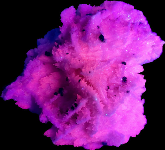 Calcite var. Manganocalcite, Chalcopyrite, Fluorescent, Pachapaqui Mining District, Bolognesi Province, Áncash, Peru (68)