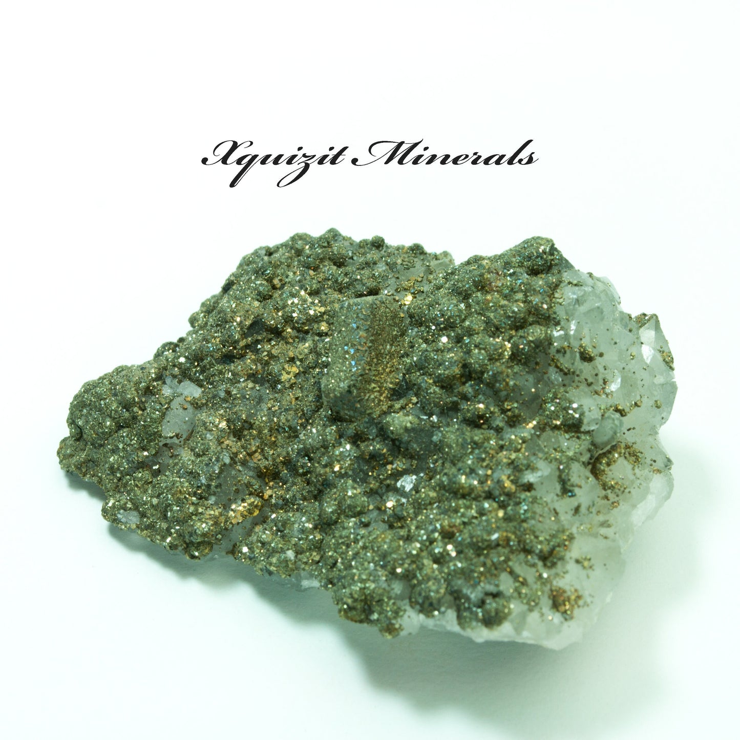 Pyrite on Quartz, El Hammam Mine (El Hamman Mine), Morocco (42)