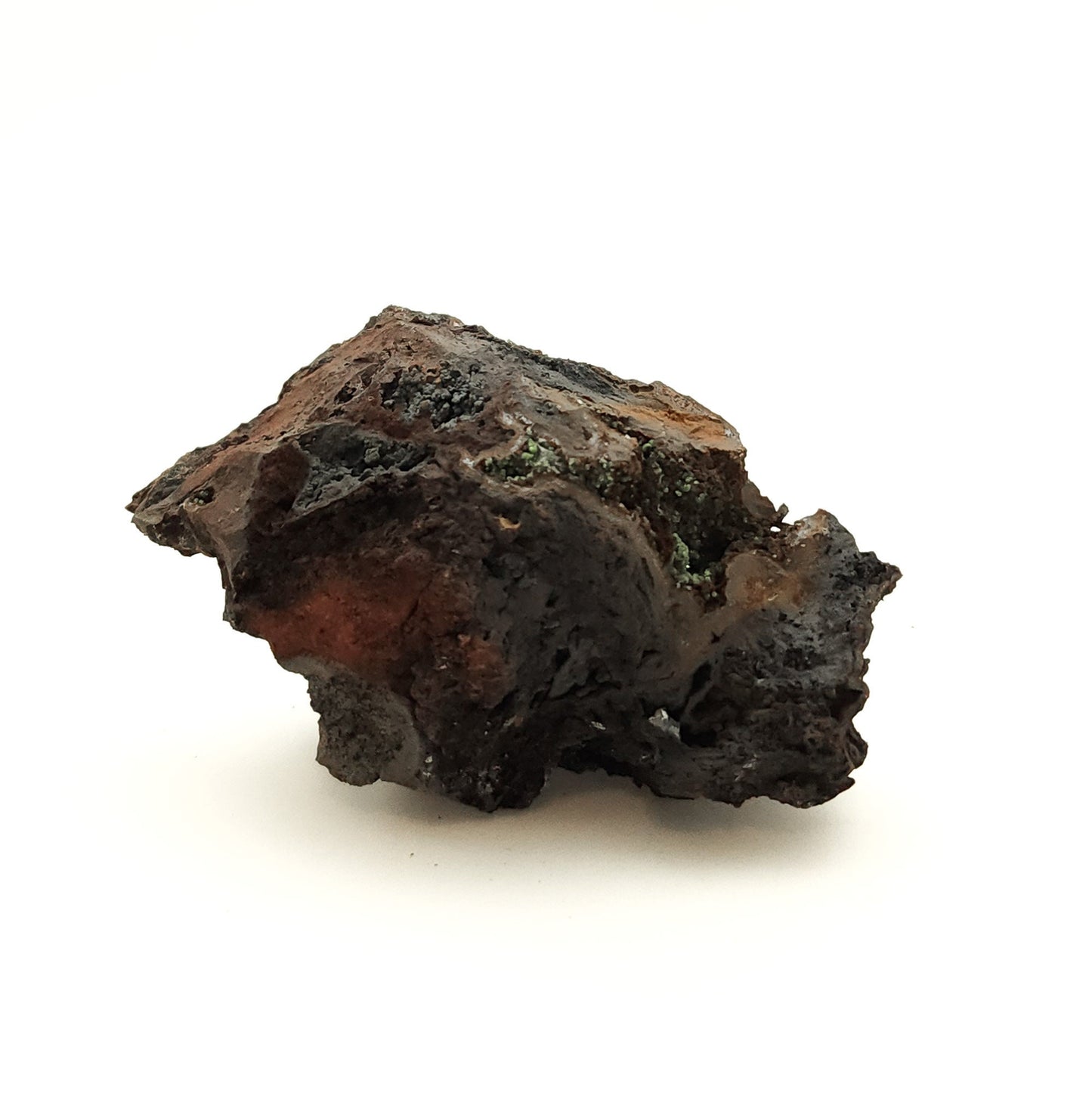 Conichalcite and Calcite on Goethite, Mina Ojuela, Mapimi, Mexico (77)