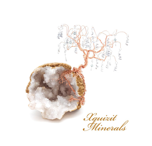 Druze Quartz Geode Tree, Decoration, Morocco (L)