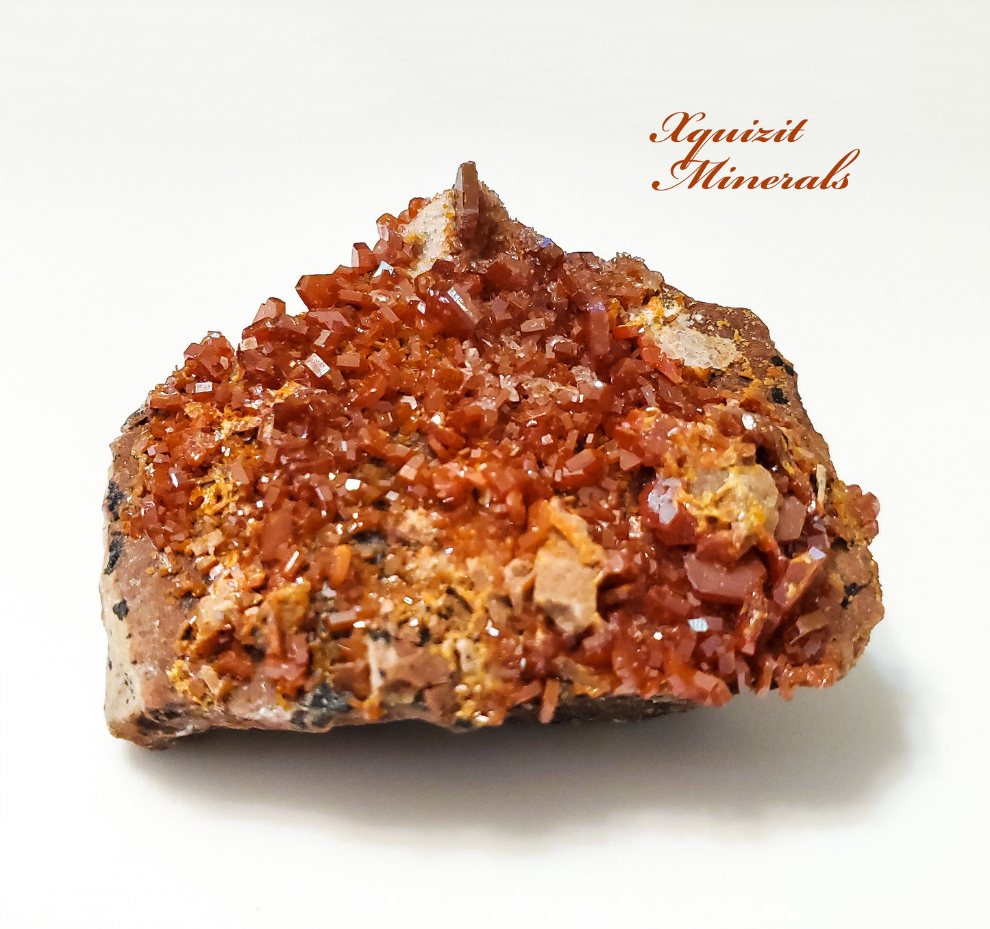 Vanadinite, Crystals on Matrix, Mibladen, Morocco (18)