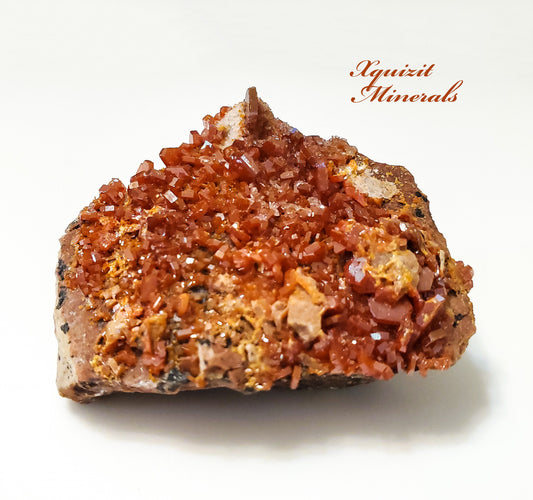 Vanadinite, Crystals on Matrix, Mibladen, Morocco (18)
