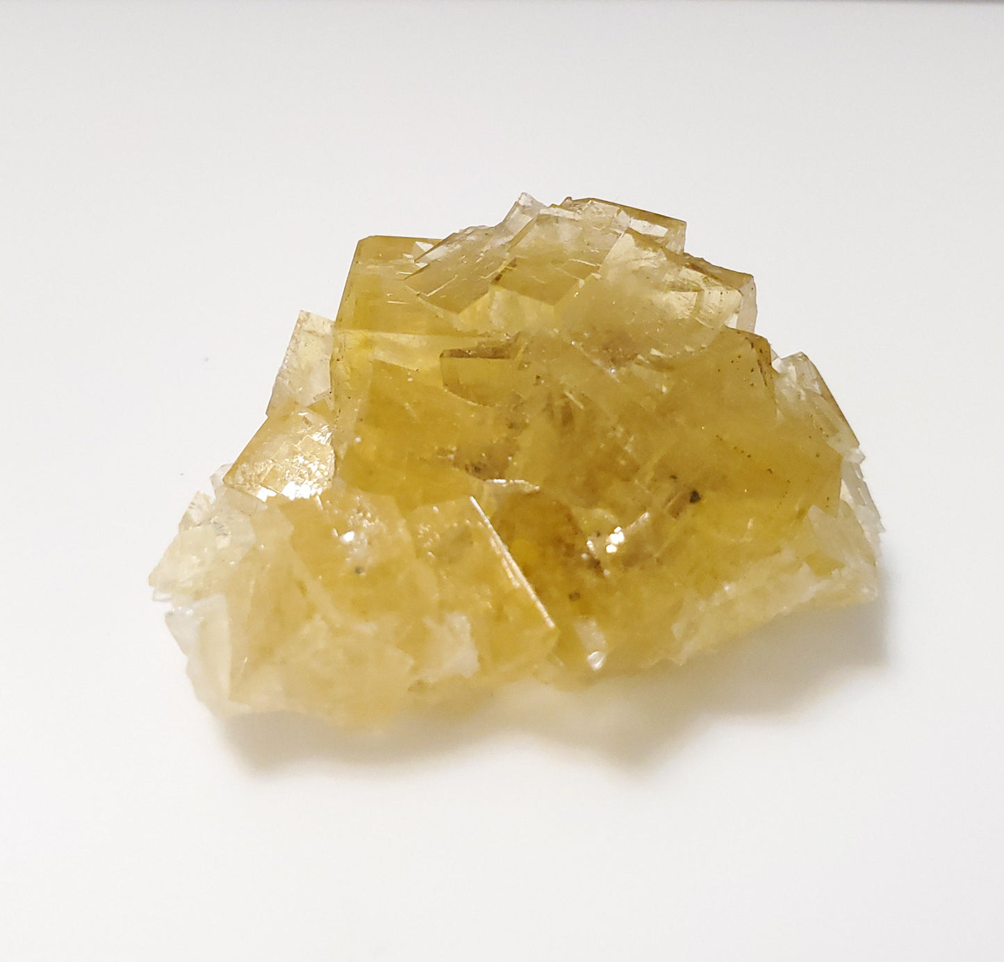 Yellow Fluorite, Fluorescent, Moscona Mine, Solís, Corvera de Asturias, Villabona mining area, Asturias, Spain (59)
