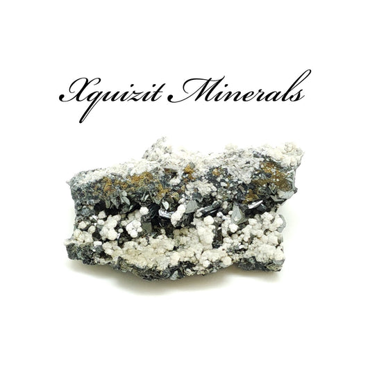 Tetrahedrite and Sphalerite with Pyrite and Calcite, Huanzala Mine, Huallanca Dist., Peru (76)