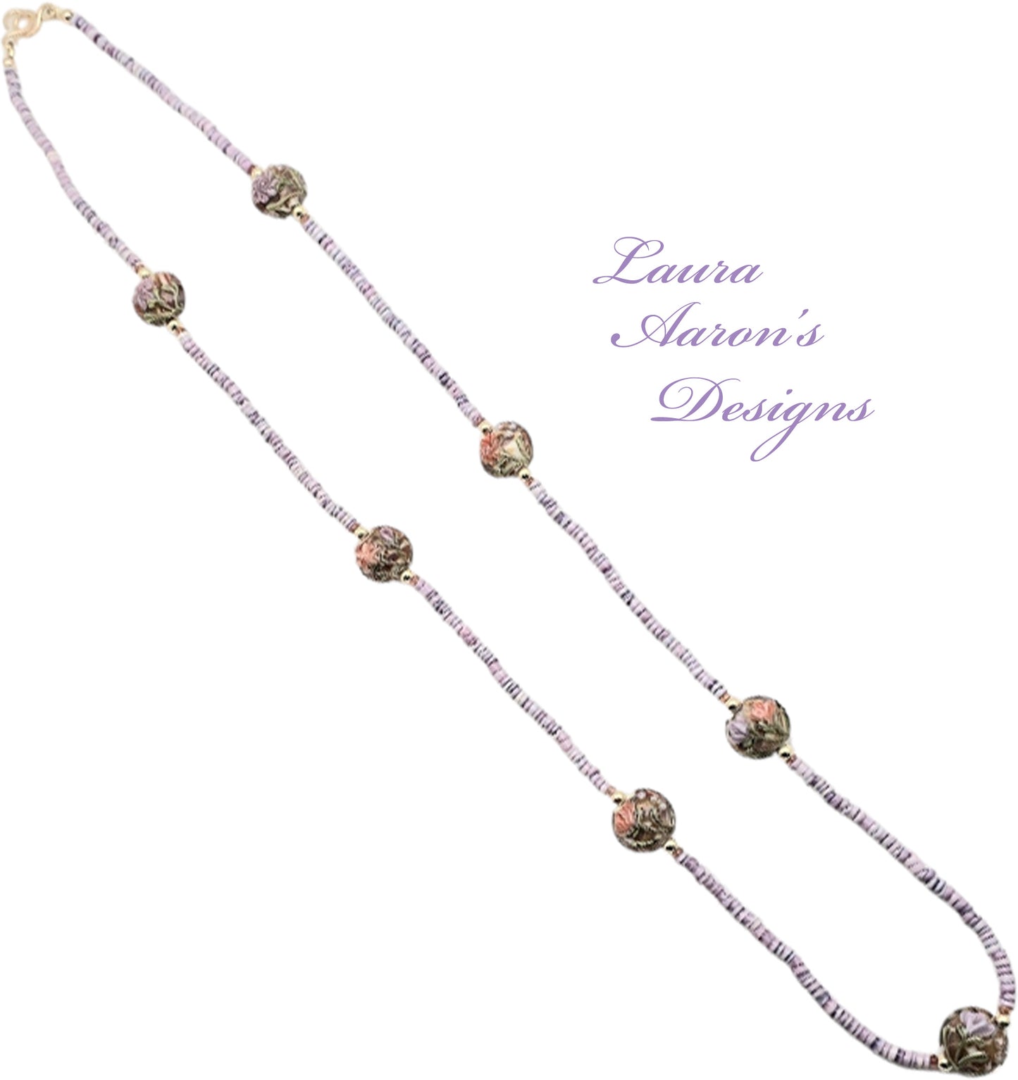 Lampwork Glass and Cebu Beauty Shell Necklace