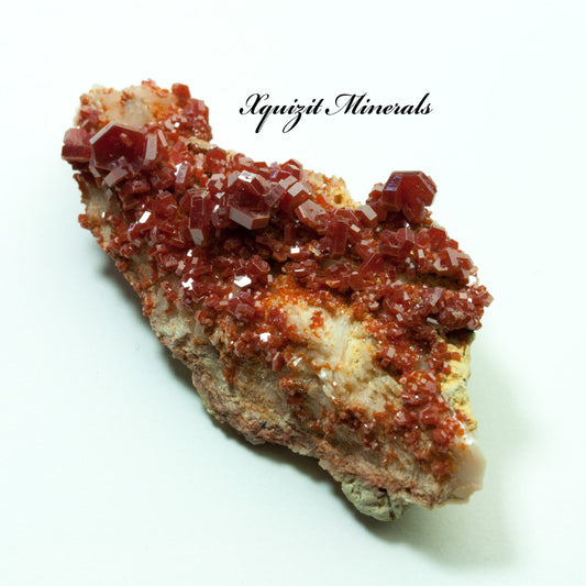 Vanadinite, Crystals on Matrix, Mibladen, Morocco (42)