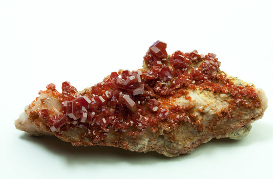 Vanadinite, Crystals on Matrix, Mibladen, Morocco (42)