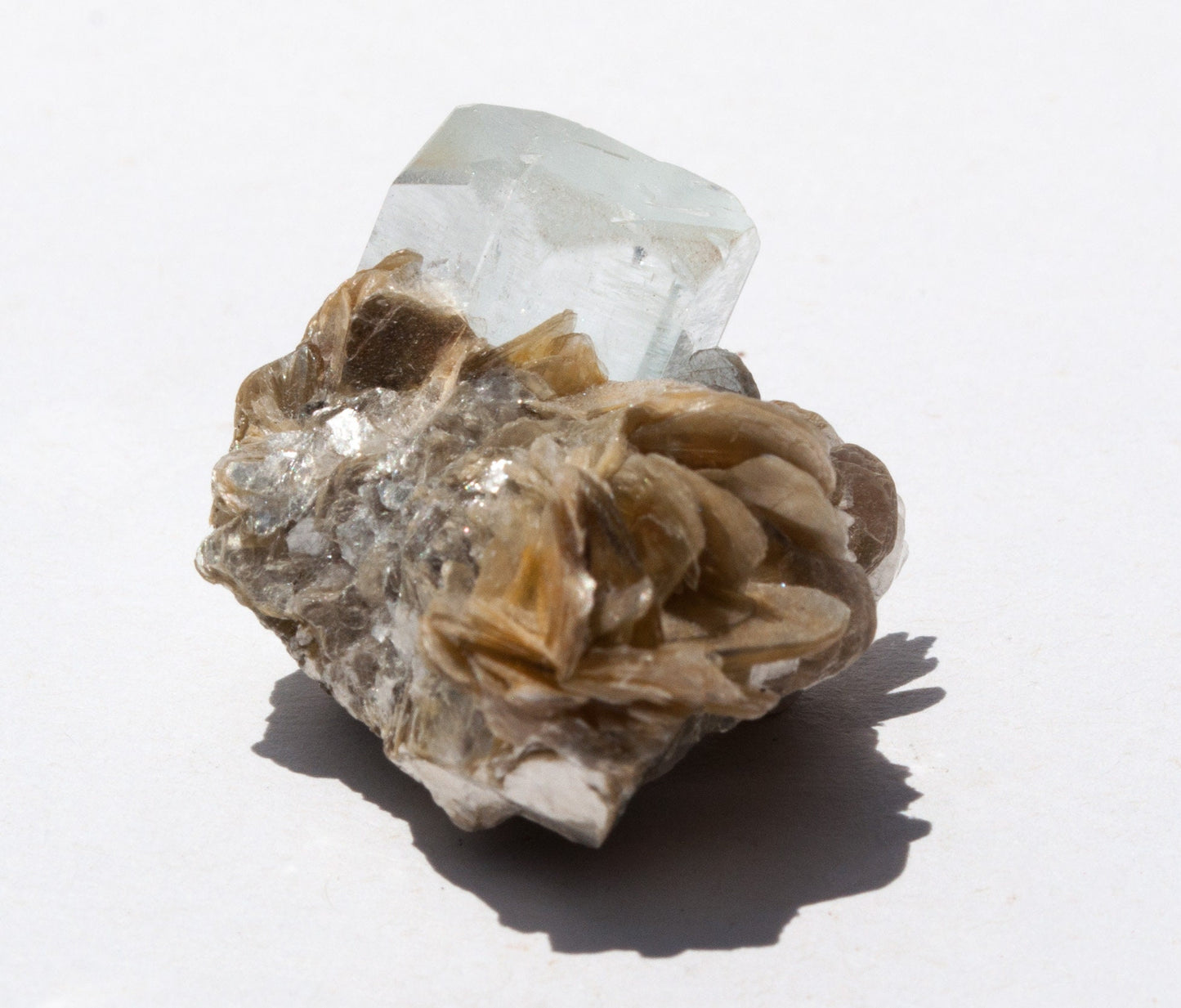 Beryl var. Aquamarine, Muscovite, Shigar Valley, Skardu, Baltistan, Gilgit-Baltistan, Pakistan (L1)