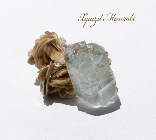 Beryl var. Aquamarine, Muscovite, Shigar Valley, Skardu, Baltistan, Gilgit-Baltistan, Pakistan (L1)