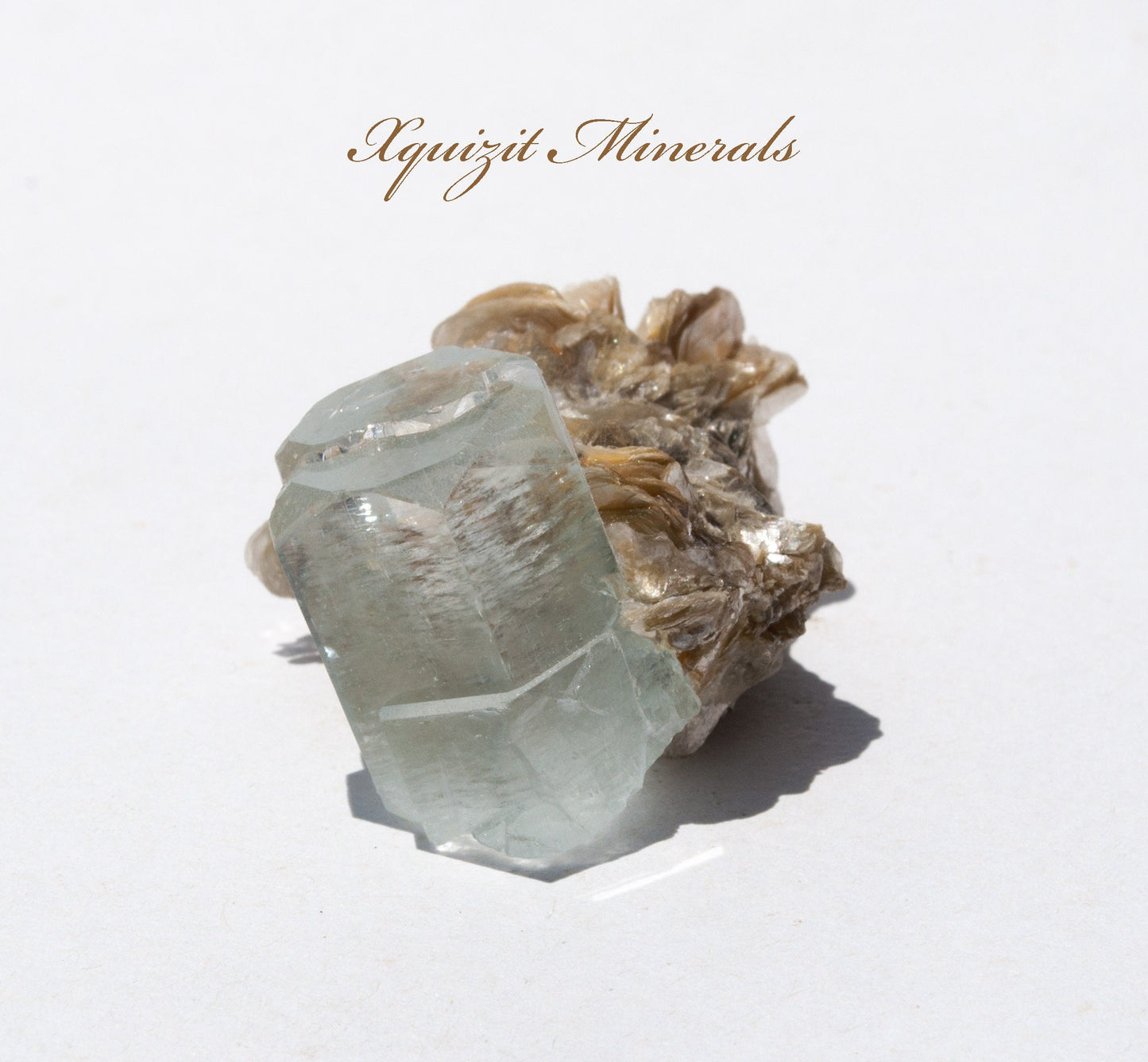 Beryl var. Aquamarine, Muscovite, Shigar Valley, Skardu, Baltistan, Gilgit-Baltistan, Pakistan (L1)