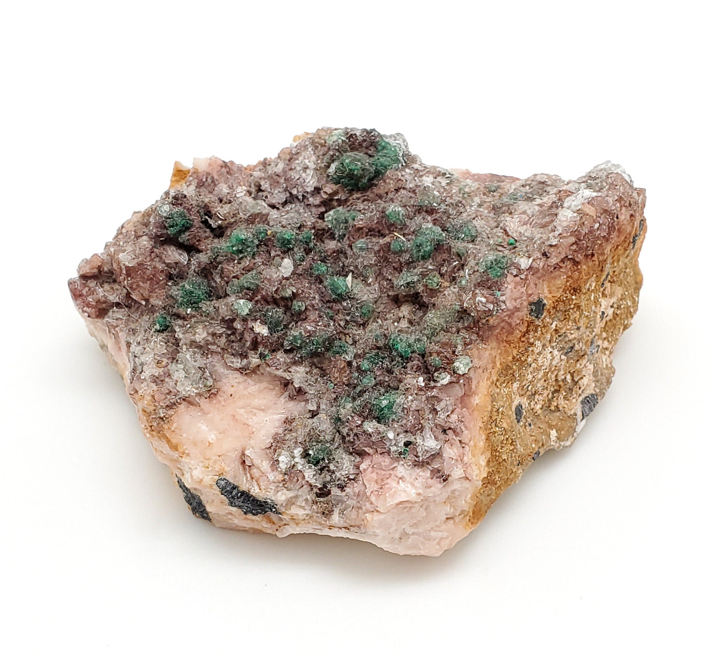 Devilline in Selenite, Bou Bekker Mine, Toussit, Morocco (60)