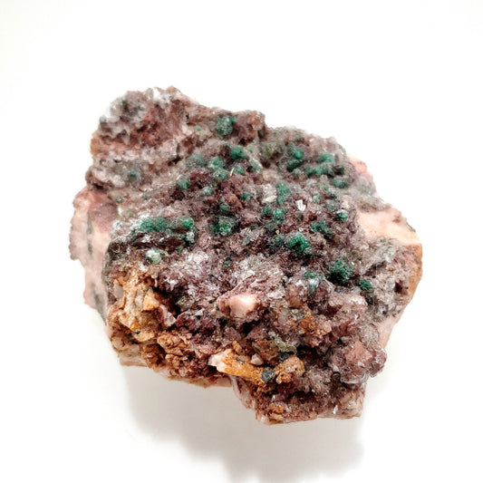 Devilline in Selenite, Bou Bekker Mine, Toussit, Morocco (60)