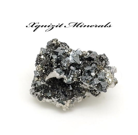 Galena and Calcite and Pyrite, Huanzala Mine, Huallanca District, Peru (8)