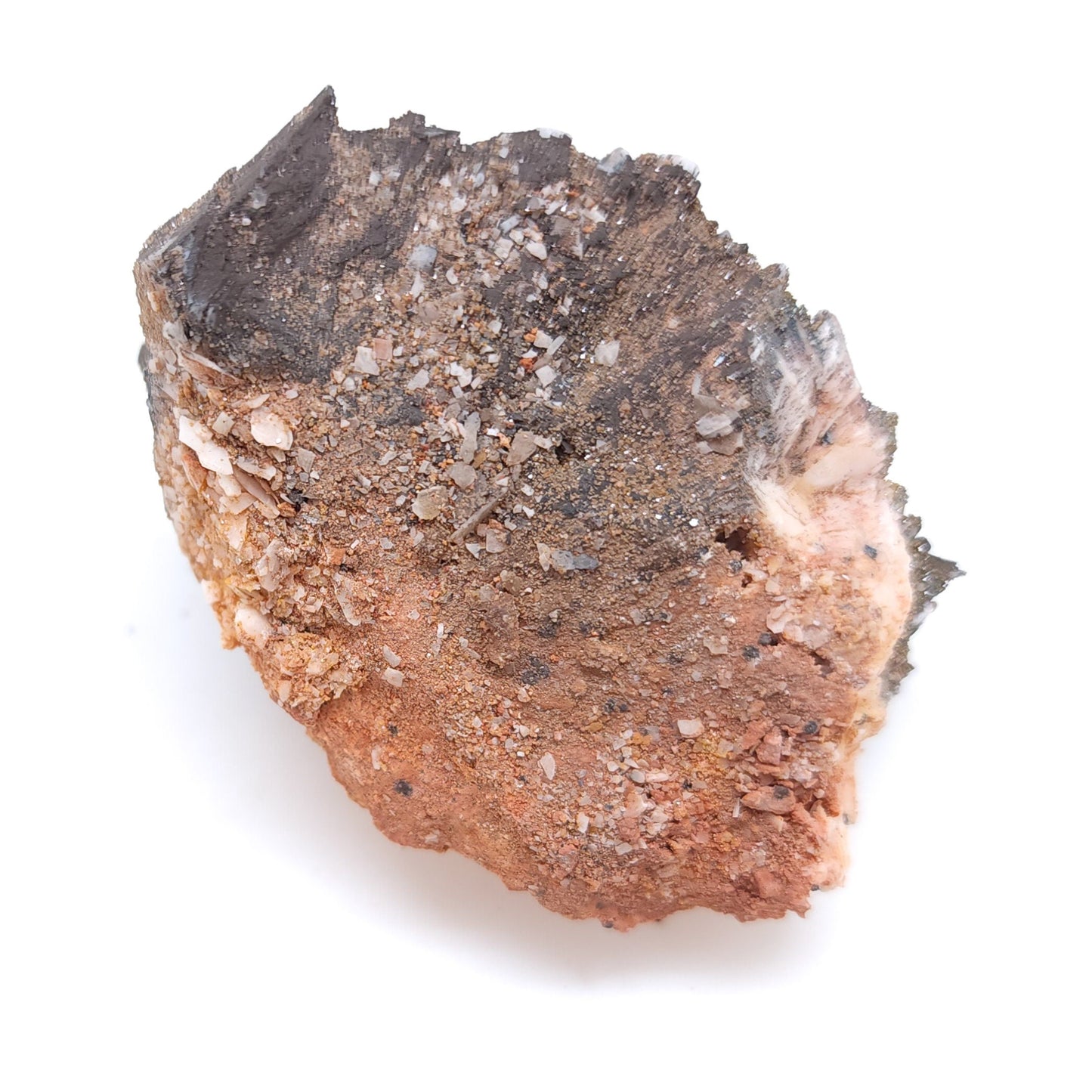 Vanadinite and Barite, Goethite, Mibladen, Midelt, Morocco (46)