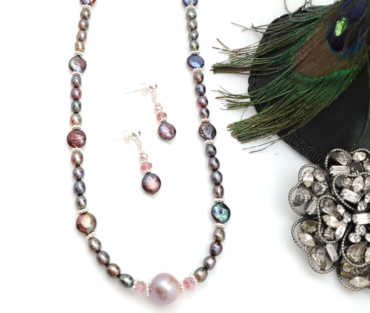 Pearl and Silver Earrings