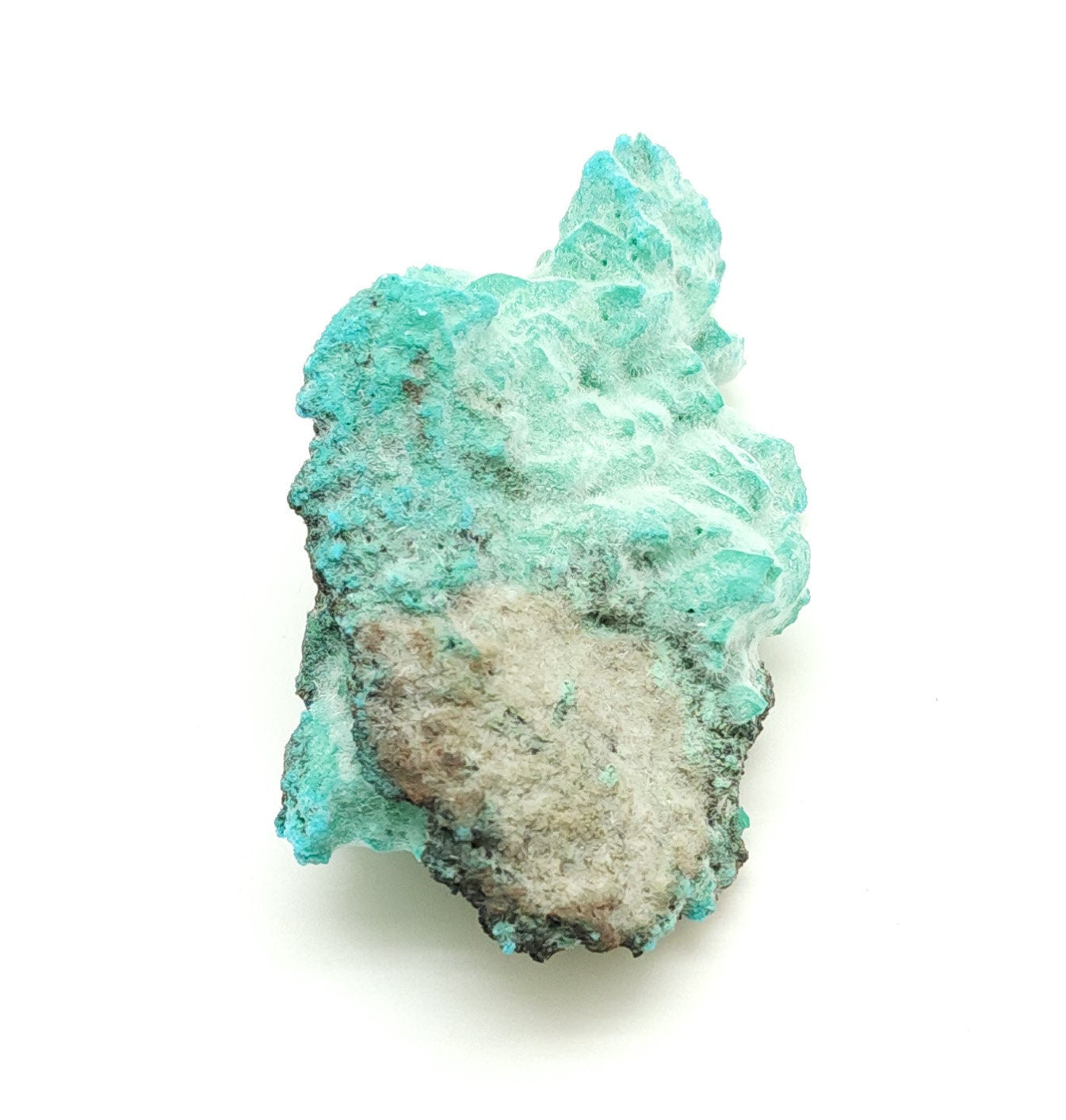 Kobyashevite wtih Gympsum on Calcite, Ojuela Mine, Mapimi, Durango, Mexico (76)