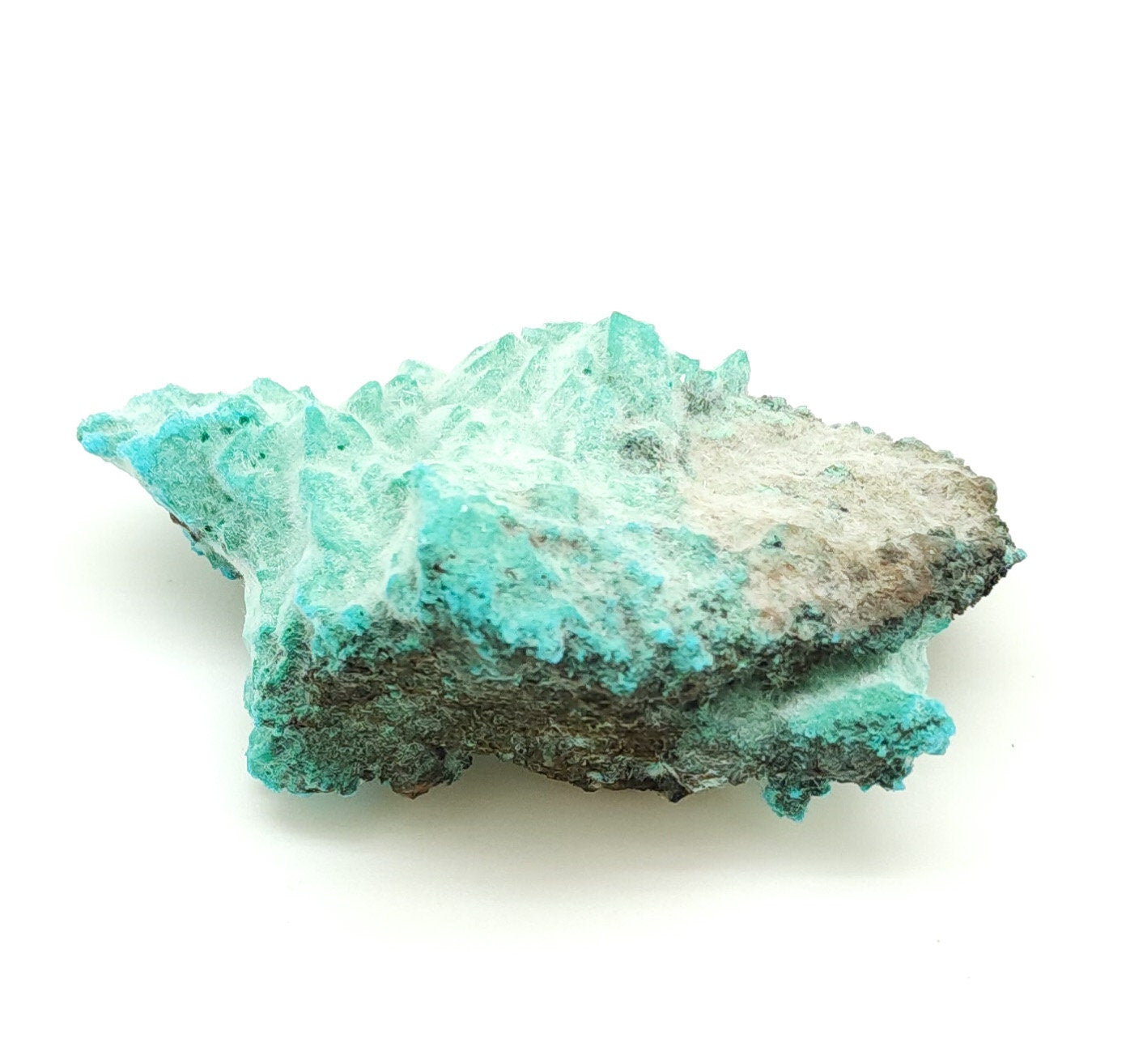 Kobyashevite wtih Gympsum on Calcite, Ojuela Mine, Mapimi, Durango, Mexico (76)