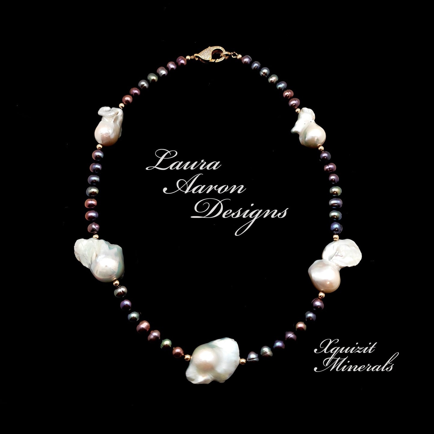 Baroque Pearl and Peacock Pearl Necklace