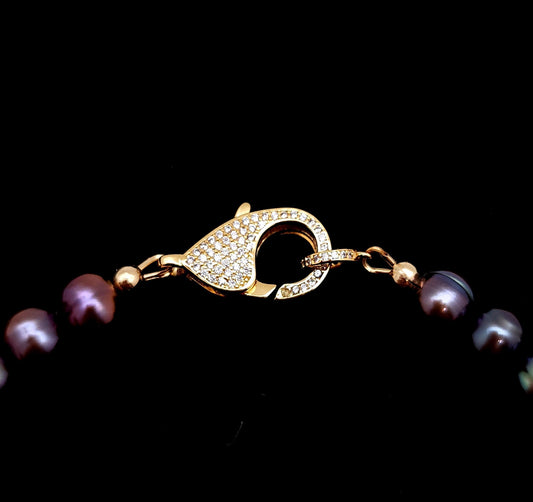 Baroque Pearl and Peacock Pearl Necklace