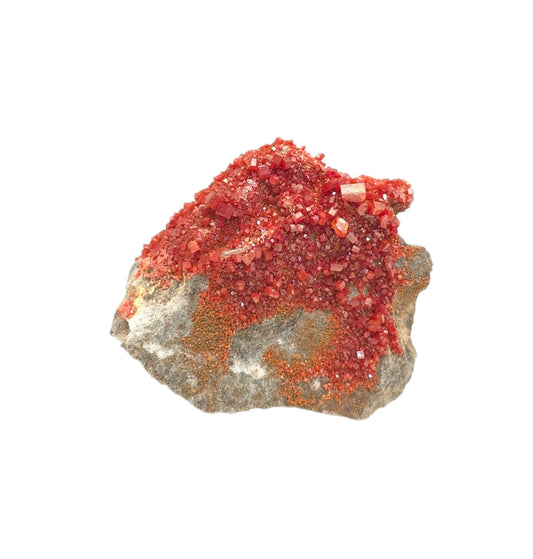 Vanadinite, Crystals on Matrix, Mibladen, Midelt, Morocco (81)