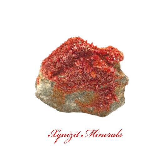 Vanadinite, Crystals on Matrix, Mibladen, Midelt, Morocco (81)