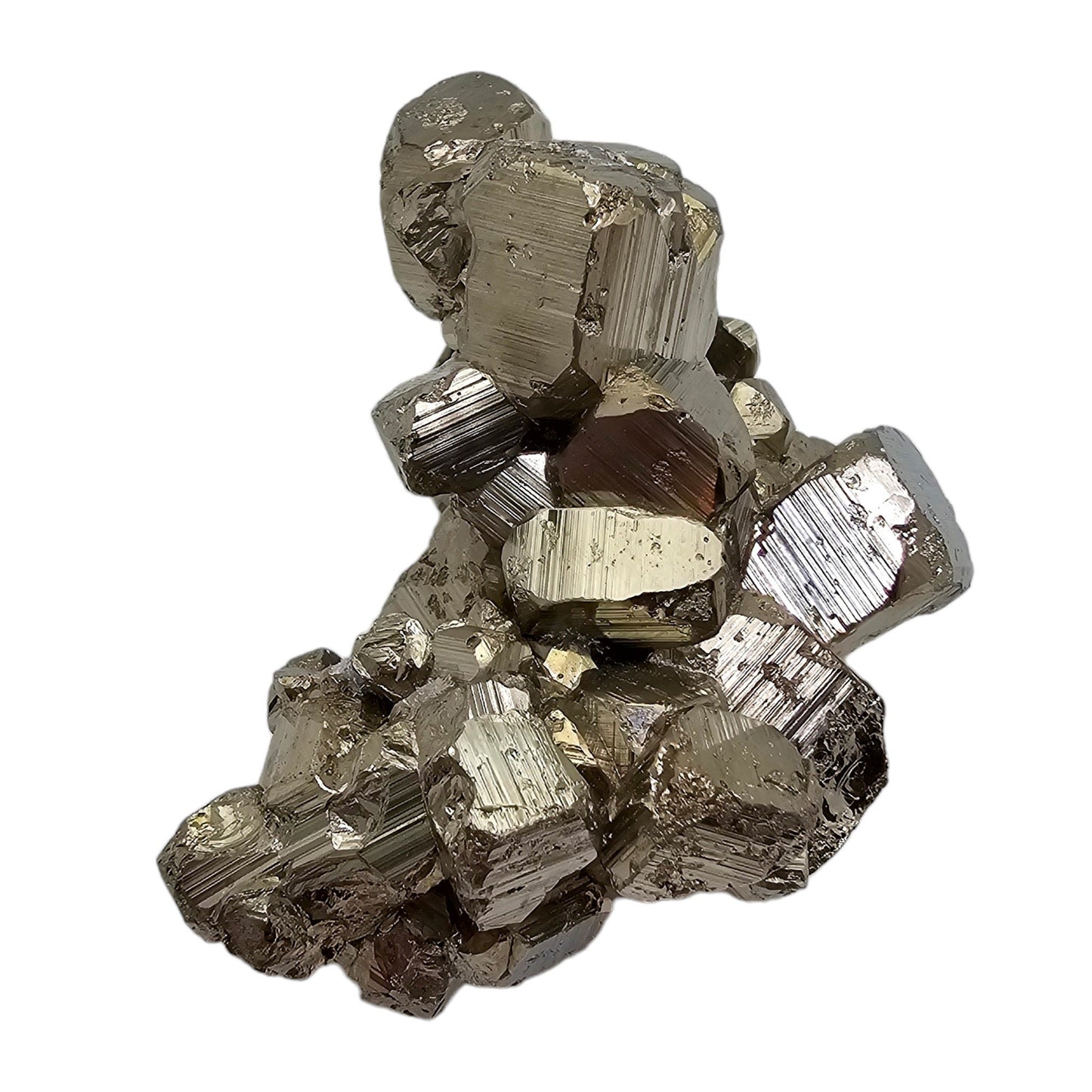 Pyrite, Pyrite Cube Cluster, Huanzala Mine, Ancash, Peru (ws1)