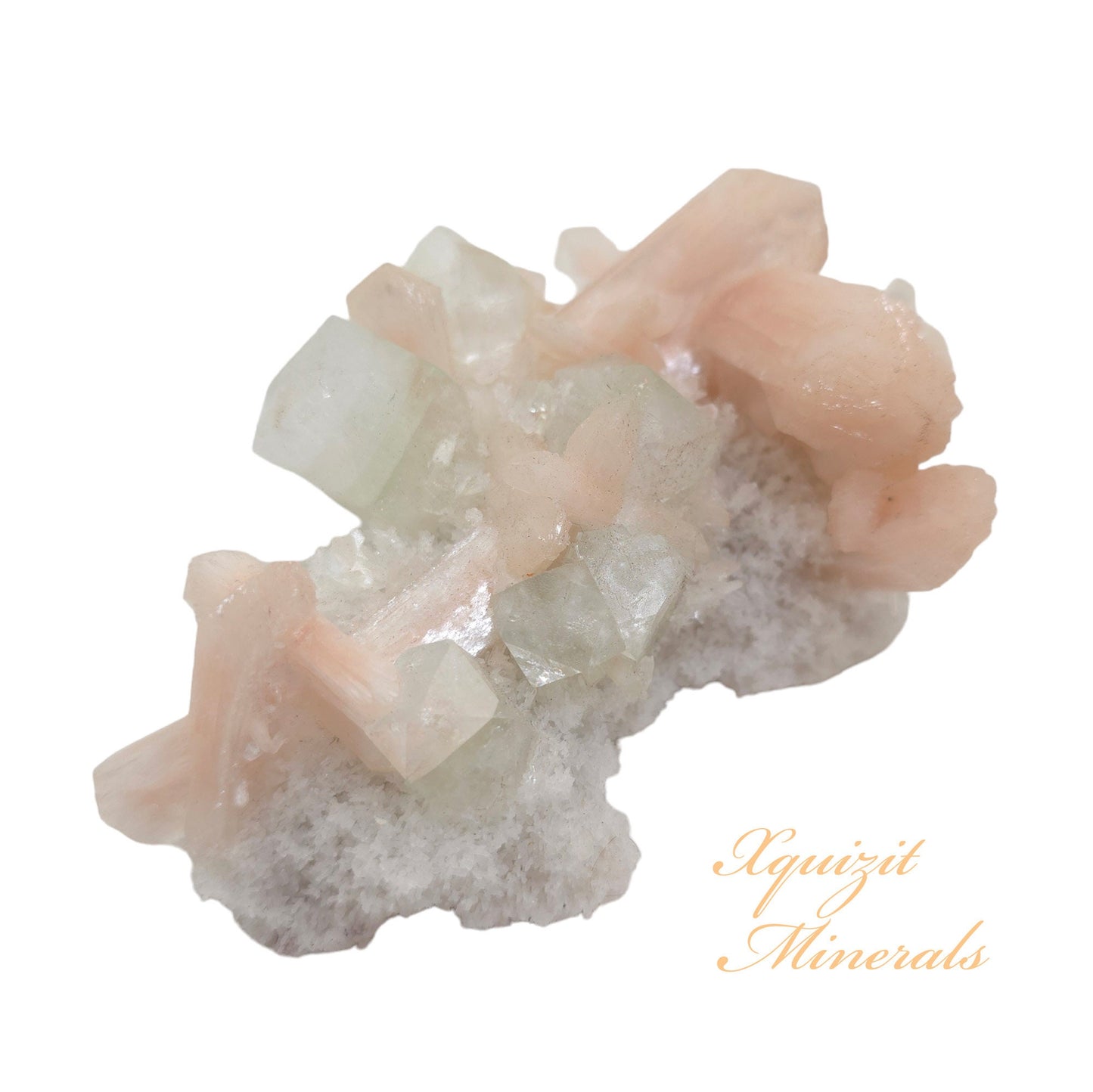 Apophyllite with Stilbite, Deccan Plateau, Jalgaon, India (ws1)