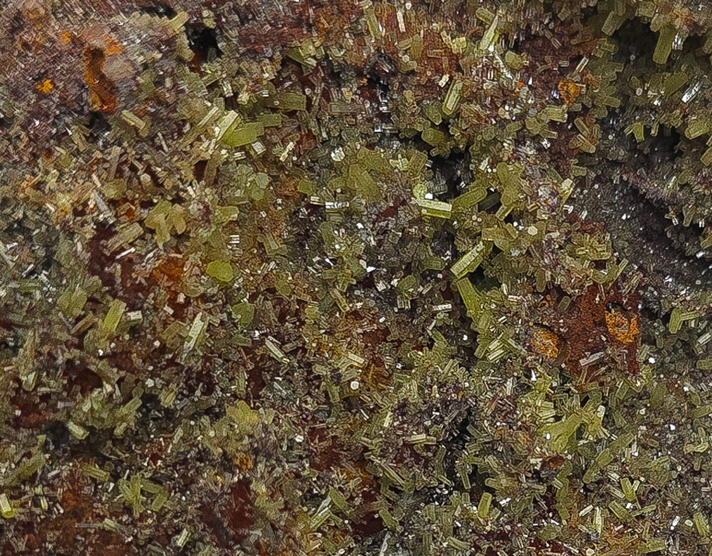 Pyromorphite, Daoping Mine, Gongcheng Co., Guangxi Zhuang A.R., China (ws1)