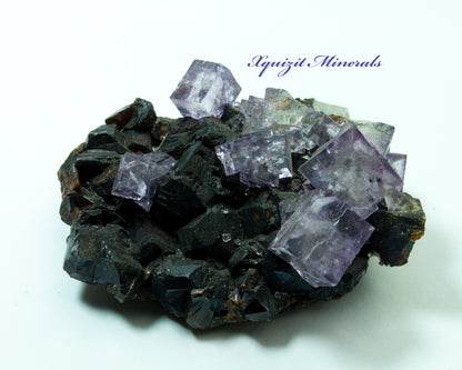 Fluorite, Sphalerite, Elmwood Mine, Smith County, Tennessee, USA (43)
